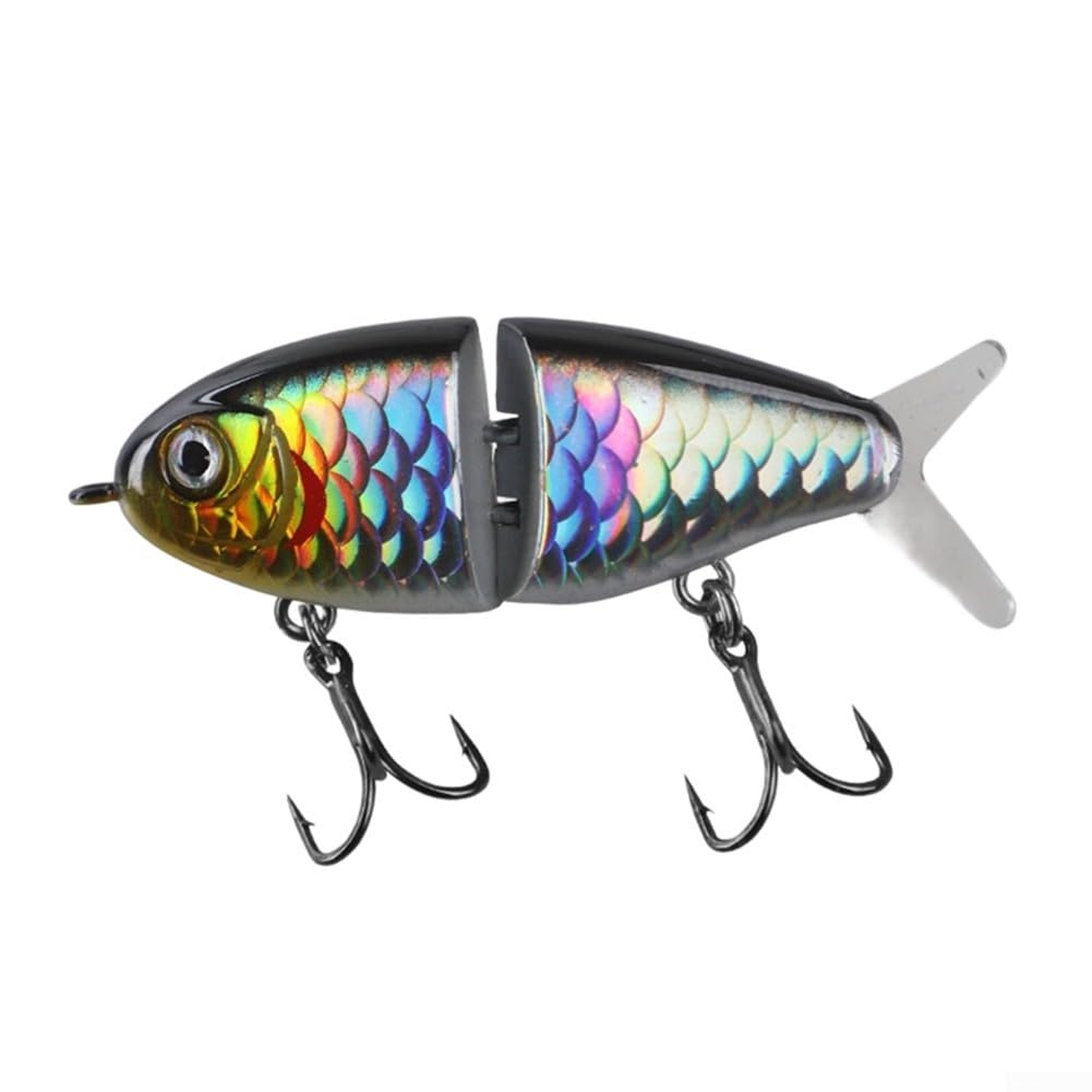 Fishing Lure, 6cm 6.5g 1pc Slow Sinking Swimbait, Two Joints Multi Section Design, Flexible S-Shaped Mimetic Tremor, Strong Stability Long Casting, Realistic 3D Coating for Bass Trout Fishing