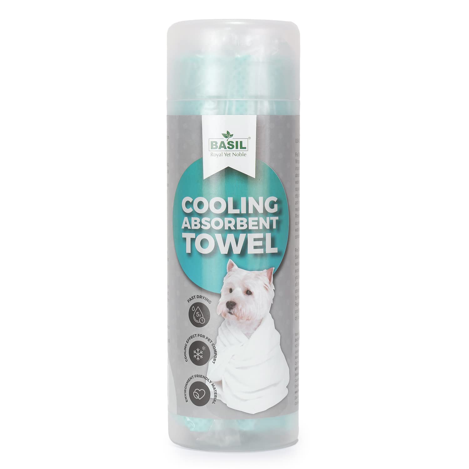 Basil Microfiber Ultra-Soft, Quick-Absorbent & Cooling Towel for Pets | Eco-Friendly, Fast-Drying Bathing Towel for Dogs & Cats of All Breeds | Perfect for Travel & Outdoor Uses | Green | Pack of 1 (B09929L8W7) Amazon Price History, Amazon Price Tracker
