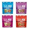 Flackers Organic Variety Pack, Sea Salt, Rosemary, Savory and Cinnamon, Gluten Free, Non-GMO, Vegan, Low Carb snacking, Pack of 4