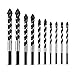 Produktbild Gobesty Glasbohrer, 10tlg Keramikbohrer Glasbohrersatz Betonboher Steinbohrer Fliesenbohrer Set für Fliesen, Beton, Ziegel, Glas, Kunststoff und Holz, Schwarz (6mm,8mm,10mm,12mm)