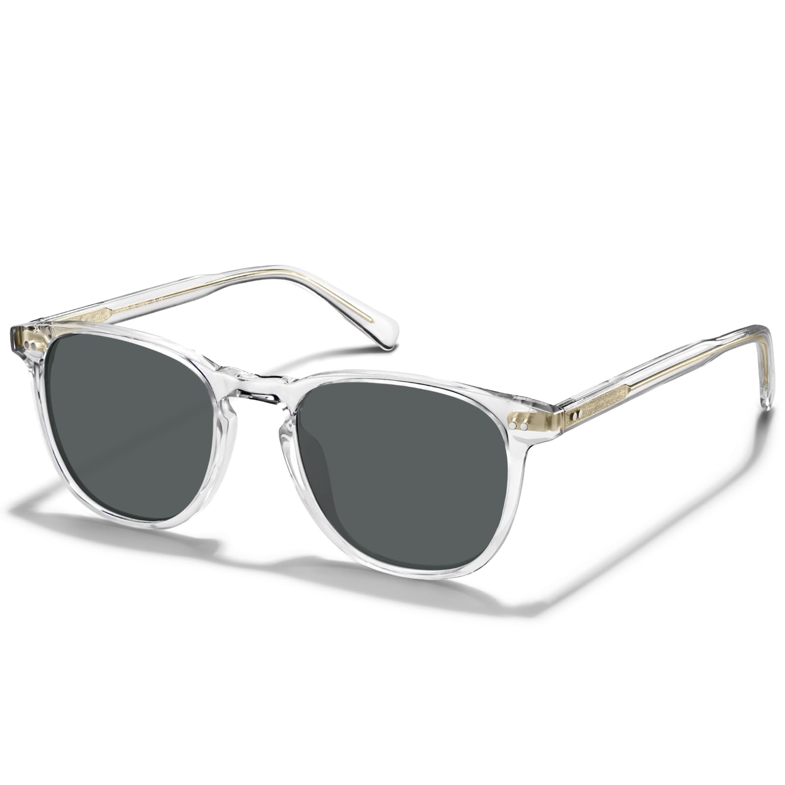 CARFIA Cool Acetate Polarized Square Mens Sunglasses Keyhole Male Shades