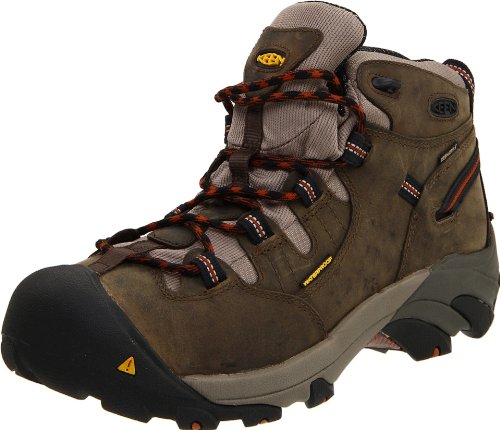 KEEN Utility Men's Detroit Mid Soft Toe Work Boot, Black Olive/Black Olive, 11 Wide US