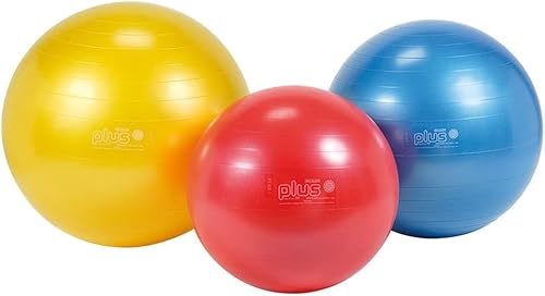 Miniatura 8 de Gymnic Classic Plus - Pelota de ejercicio resistente a explosiones, color amarillo (29.5 in)