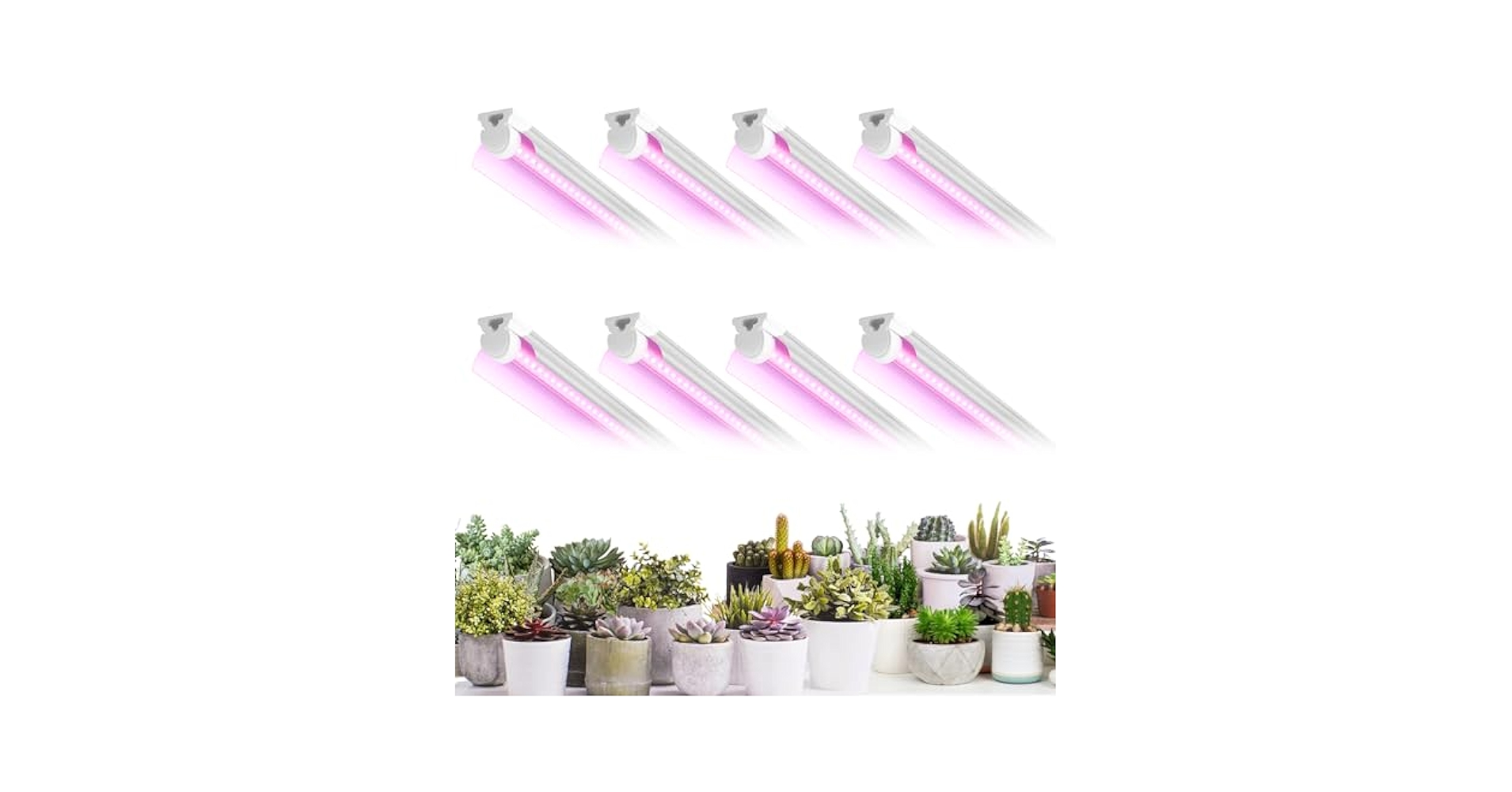 Amazon.com : VShape 8 Pack LED Grow Light 2FT, Upgrade 192W