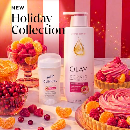 Olay Winter Repair Serum Body Wash for Women, 24HR Long Lasting Rich Hydration, Triple Complex for Bright, Firm, & Luminous Skin, Winter Barrier Repair, Limited Edition Berry Bright Scent, 20 fl oz - image 6