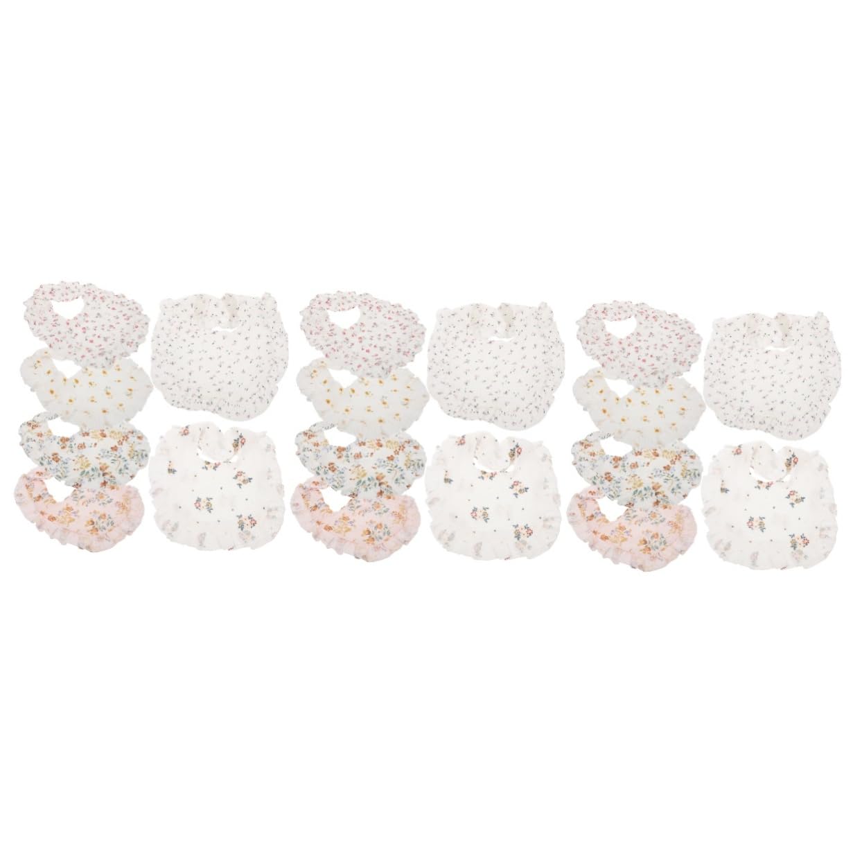 VICASKY 18piezas Baberos De Algodón Para Bebés Baberos De Alimentación Lavables Diseño Elegante y Botón Práctico Para Mantener La Ropa Limpia y Seca