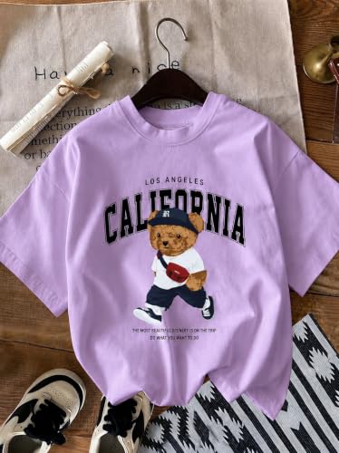 Image of Jawdrobe Cotton Blend Oversized Fit Half Sleeve Printed Round Neck T-Shirt for Women