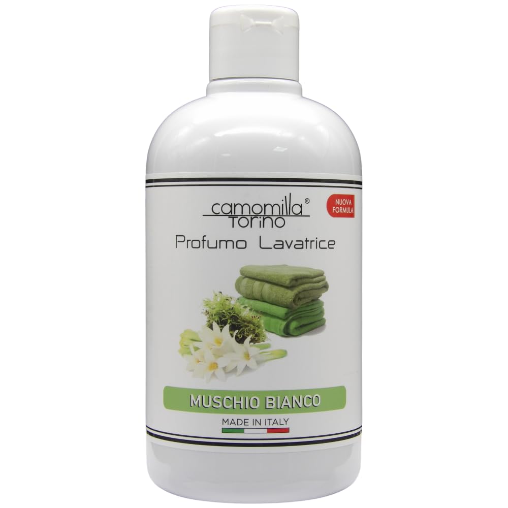 Camomilla Torino Kit 3x Profumo Concentrato Lavatrice 500ml Linea Classica, Profumazione Innovativa e Duratura + Relevi Proteggi e Profuma (3x Muschio Bianco + Relevi)