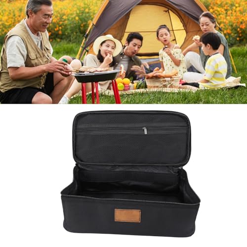 Duffle Bag, Oxford Fabric Anti Collision Insulated Camping Bag for Men Women, Travel Bag Picnic Cookware Utensil Handbag for Outdoor Sports, Trunk Organizer with Shoulder Strap2