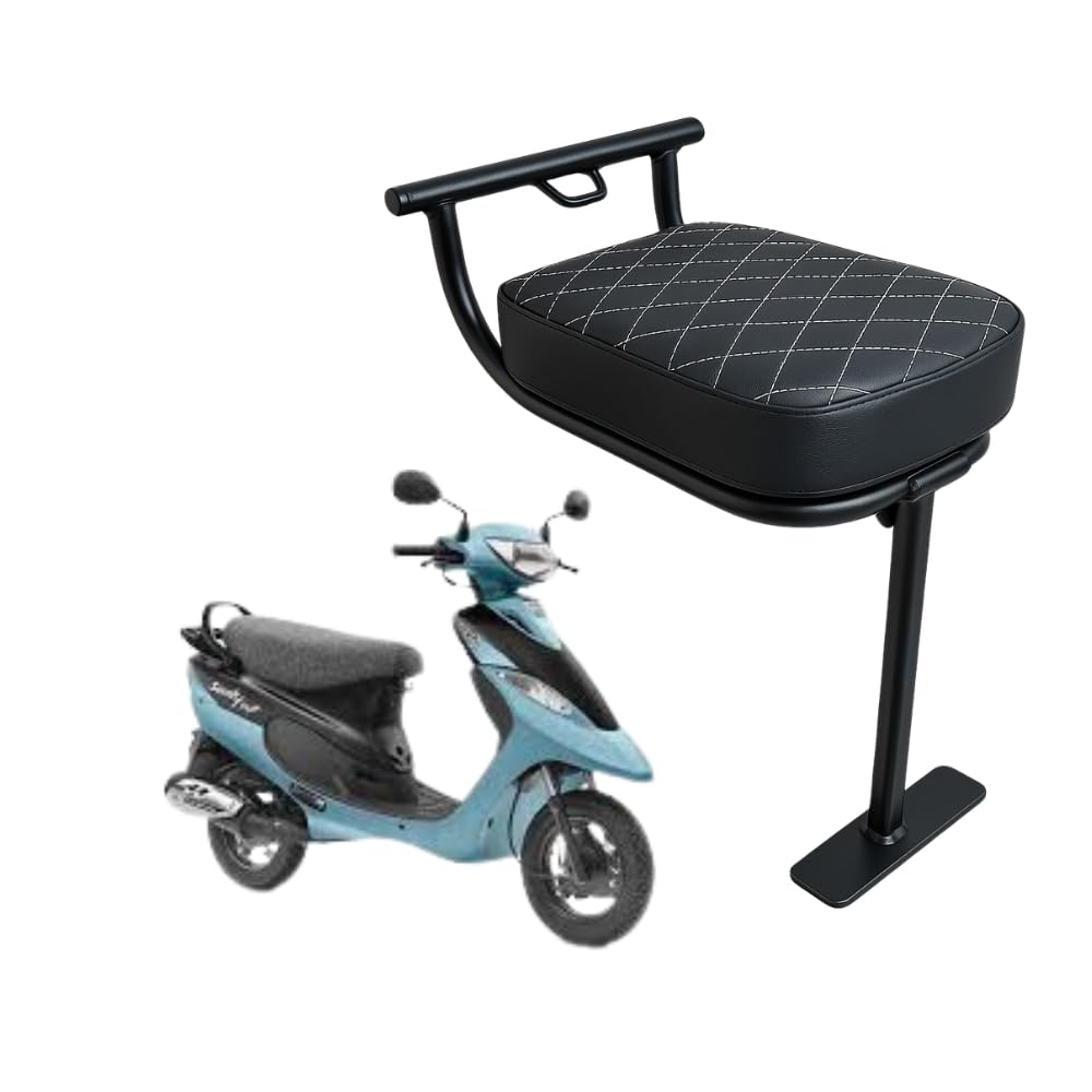 AMB Foldable Baby Seat for Scooty | Comfortable Front Child Seat for Activa, Jupiter, Scooters | Safe Adjustable Kids Riding Chair | Soft Cushion Support | Universal Fit Metal Frame