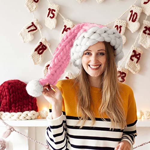 Gorro de Navidad hecho a mano de hilo de lana islandés para invierno festivo 2