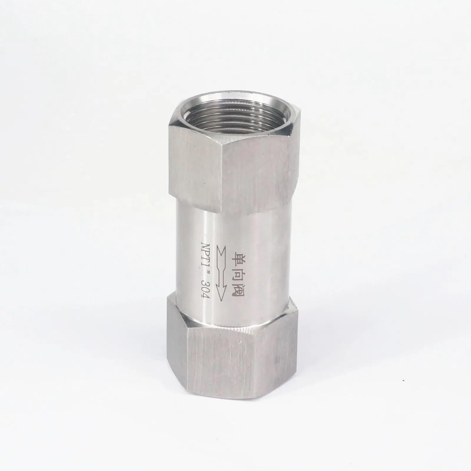 Valvola unidirezionale di ritegno in Linea con Molla NPT da 1" in Acciaio Inossidabile 304 Acqua Gas Olio Non Ritorno