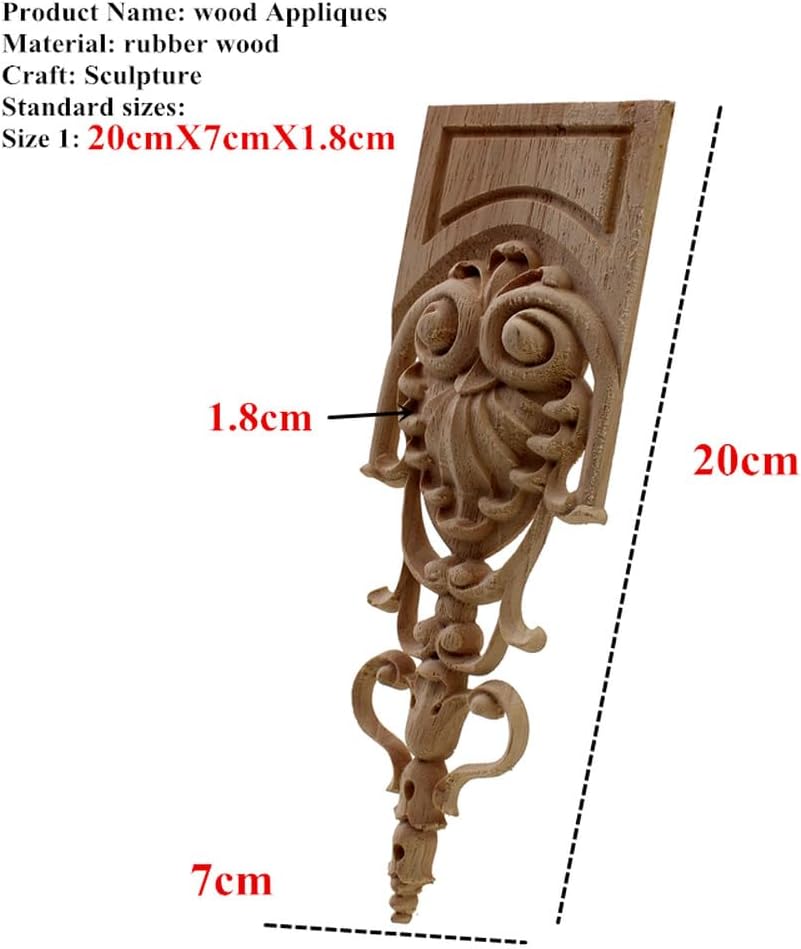 Wood Furniture Applique Paint Decor Vintage Garden Decoration Maison Accessories Miniatures Ornaments Figurine Miniature,20X7CM