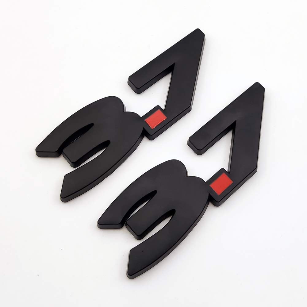 2Pcs Rear Lid Trunk Metal 3.7L V6 Badge Logo Chrome