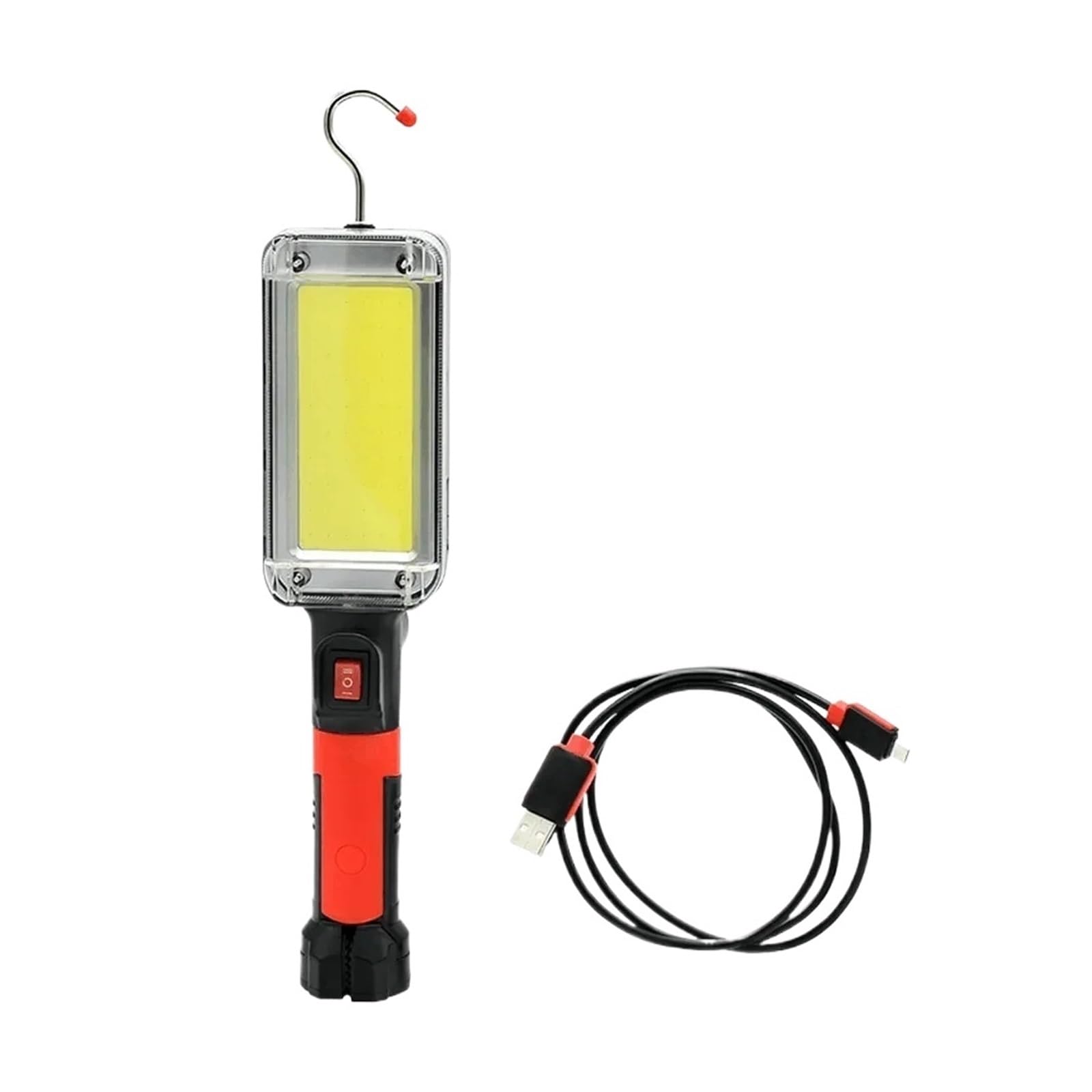 1/2/4 Piezas De Luz Trabajo, Lámpara Portátil Con Gancho Magnético, Camping, Linterna Recargable USB COB Alta Potencia, Resistente Al Agua Brillo Ultra Alto(4PCS,With battery)