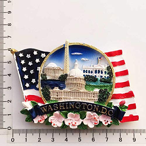 Imán Decorativo 3D Bandera Washington D.C. 6.5x9.5 cm miniatura 6