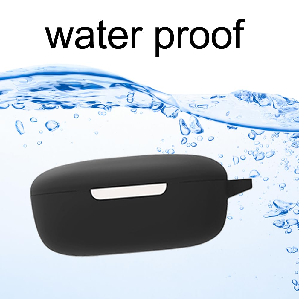Accdeny Funda de silicona compatible con redmi Buds 5 Pro, [soporta carga inalámbrica] [funda protectora a prueba de golpes] [se adapta perfectamente a la carcasa] [mosquetón] lindo ojo grande de