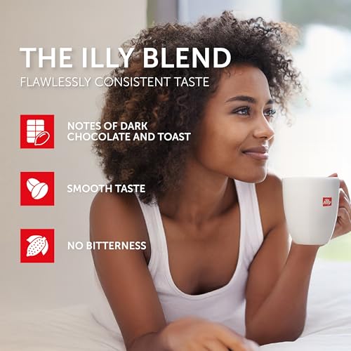 Image of illy Espresso Compatible Capsules, Coffee Pods for Nespresso Original Line Machine, Intenso Dark Roast, 100% Arabica, Premium Italian Coffee, Single Serve, 10 Count, 10 Pack | Coffee Pods for Espresso Original Line, Compatible Capsules, 100% Arabica, Premium Italian Coffee