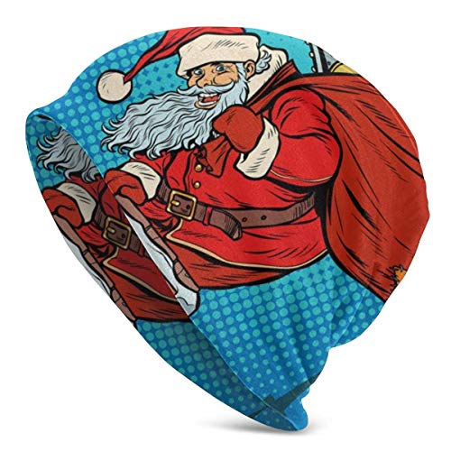 Wodann Papá Noel con champán sube a la chimenea elegante gorro de...