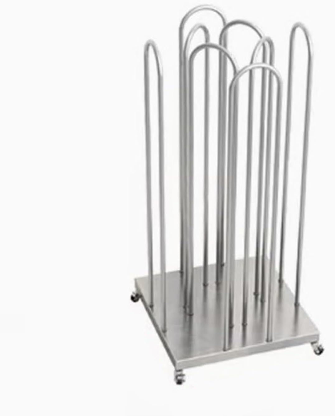 Metal Hanger Organizer Stacker,4 Side Universal Storage Stacker Cart,Save Space for Closet Laundry Room Clothes Stores(Silver)