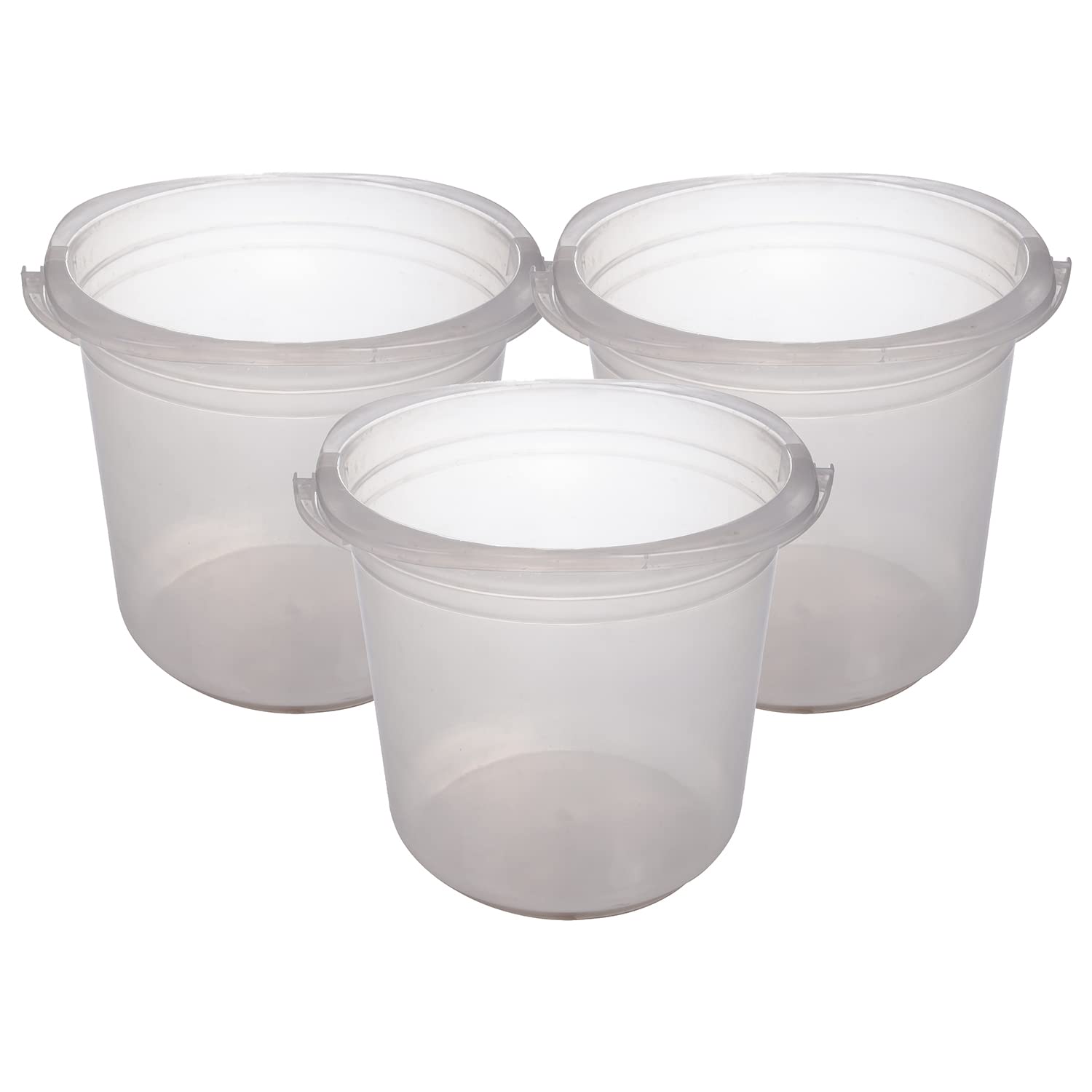 Kuber Industries Bucket|Plastic Bucket for Bathroom|Bucket for Bathing|Unbreakable Bucket with Handle|18 Liter|Pack of 3 (Transparent) (B0BS9K6W3P) Amazon Price History, Amazon Price Tracker