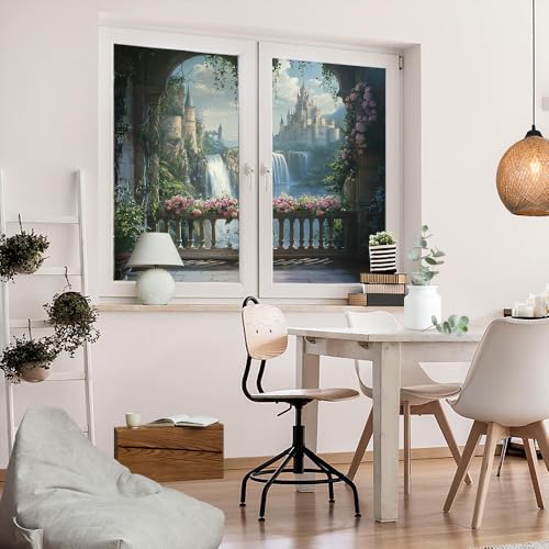Vinilo decorativo para ventana con diseño moderno de cascada miniatura 5