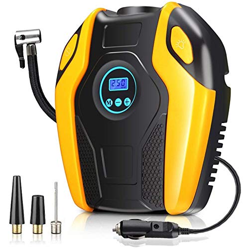 Tire Inflator, Air Compressor Pump, 12V Dc Portable Auto Tire Pump With Digital Display Up To 150Psi For Car, Bicycle And Othe