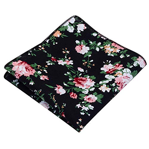 Sunovelties Floral Print Handkerchiefs,100% Soft Cotton Hankie, Assorted 5 Color Pocket Square Gift Idea For Men Boys Costume Accessories #TOP2