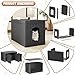 PatioZen Hidden Cat Litter Box, Cat Litter Box Enclosure Furniture with Double Door, Indoor Outdoor Cat House, Adjustable Partition & Side End Table Design, Easy to Clean & Assemble(Black)