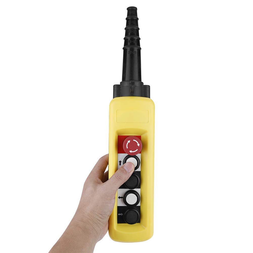 Interruttore Paranco a Catena 500V con Pulsante Sollevamento Arresto Emergenza e Controllo Sicurezza per Gru Industriale Funzione Protezione