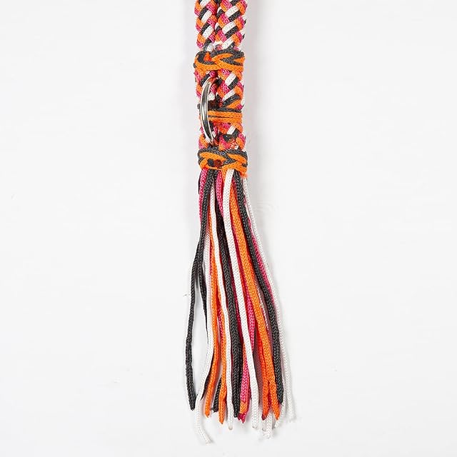 Foto 6 de 7 de Pfiff 102932 - Collar para Caballos, Redondo, Trenzado, Ajustable, Longitud 170 cm, Color Naranja y Blanco