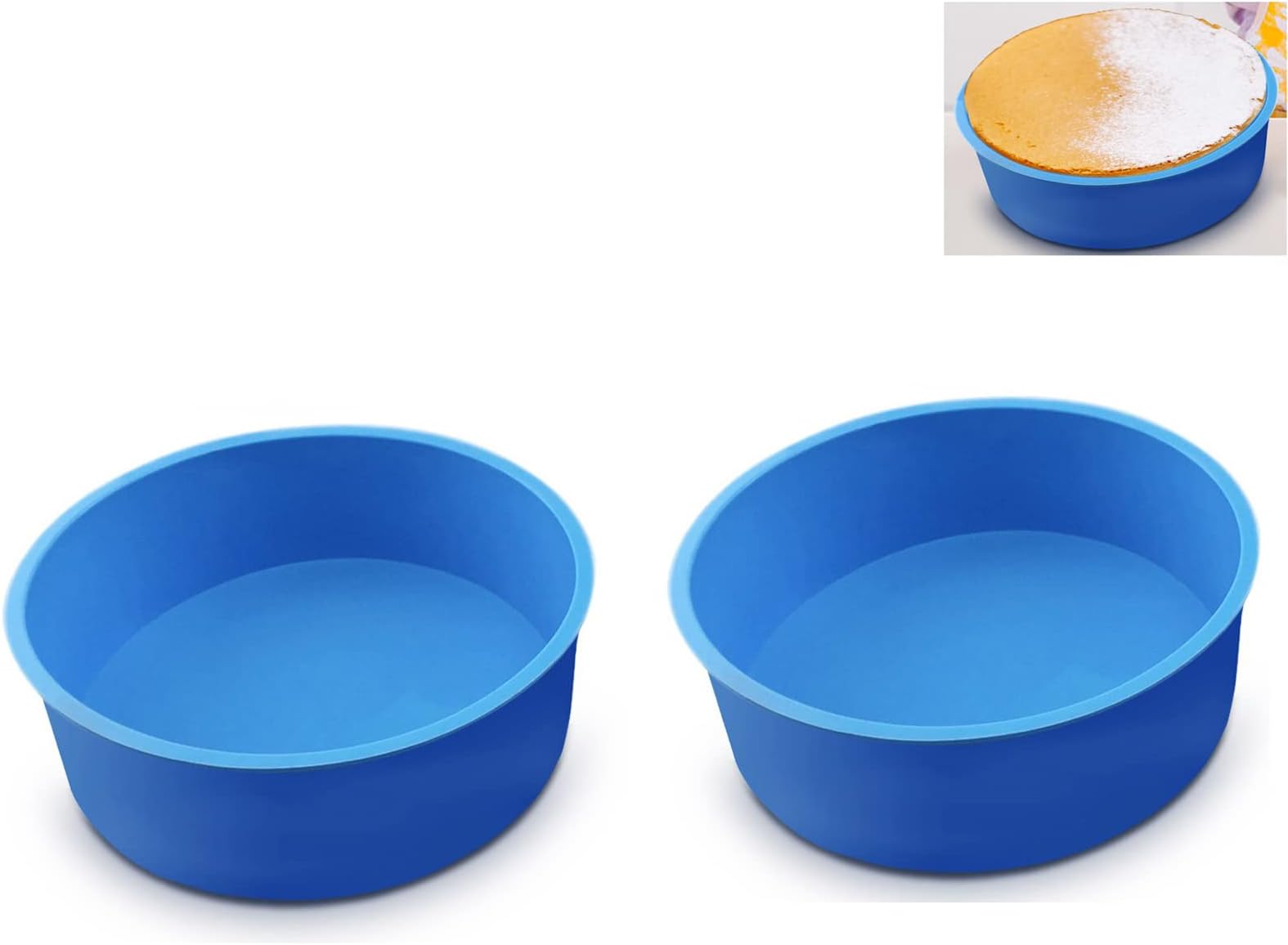 HARFINGTON 3-Pack Round Cake Pans 10 Inch - Nonstick Silicone Bakeware Molds - View #7