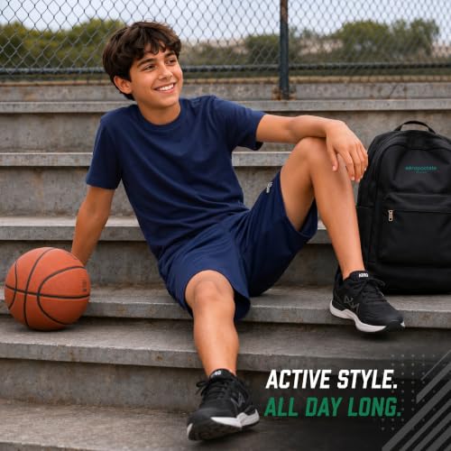 Image of AEROPOSTALE Boys Shorts Set 4 Piece Shirts & Mesh Basketball Shorts | Soft Breathable Fabric, Relaxed Fit, Quick-dry Mesh, Moves With Active Play, Layers Easily, Machine Washable
