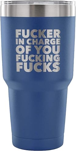 Miniatura 2 de HollyWood & Twine Funny Boss Gifts Fucker in Charge - Taza de metal de doble pared aislada al vacío, taza de viaje fría y caliente, 30 onzas, libre