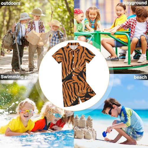 Image of Boccsty Red Strawberry Boy Summer Shorts Sets Hawaiian Toddler Boys T-Shirt & Pants 2 Pcs 3T-10T