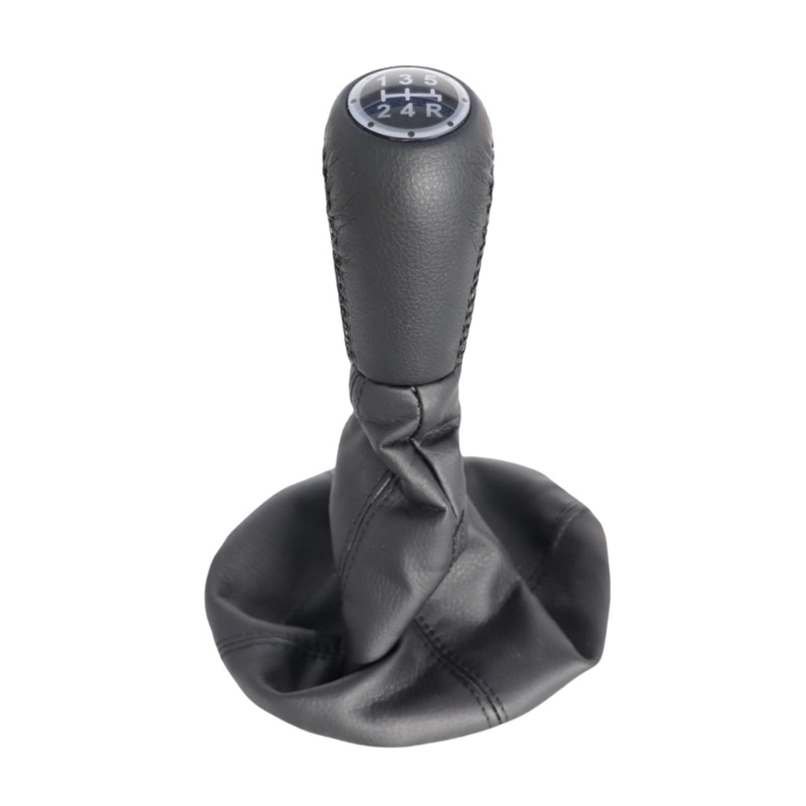 KUNYOS Knob with Boot Gear Stick Knob Manual 5-Speed for Fiat Punto 188 MK2 PU Leather/ABS Black Stylish Gear 1PC(B0563 Gearshift)