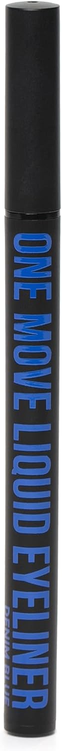 Inglot, One Move Liquid Eyeliner, Denim Blue, Waterproof Formula, Extremely Durable, Delicate Matte Finish, Eye Makeup, Blue Eyeliner for Perfect Apply, 1ml