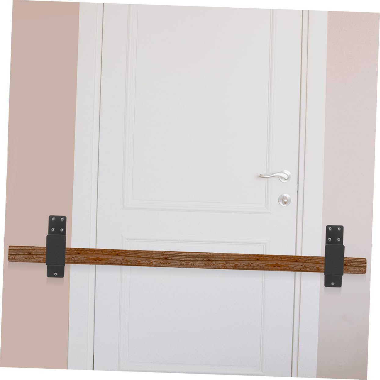 Tofficu Support de Sécurité de Porte en U, Barre de Sécurité pour Porte D’entrée, Acier Noir, Design Épais, Stable et Robuste pour Grange