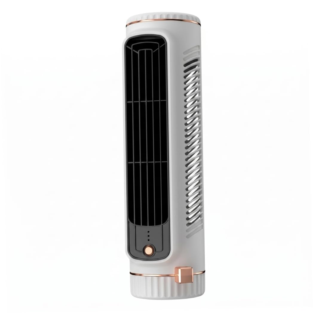 Faticenic White Cooling Tower Fan, Quiet Cold Air Fan With 3 Speeds, Usb Rechargeable, Vertical & Horizontal Use For Bedroom Office - Cooling Tower, Cold Air