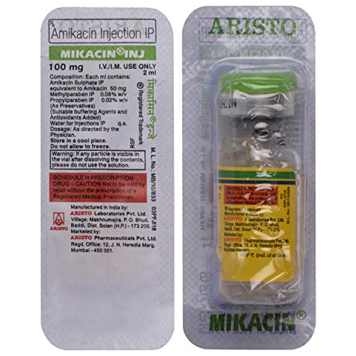 Image of Mikacin 100mg - Vial of 2 ml Injection