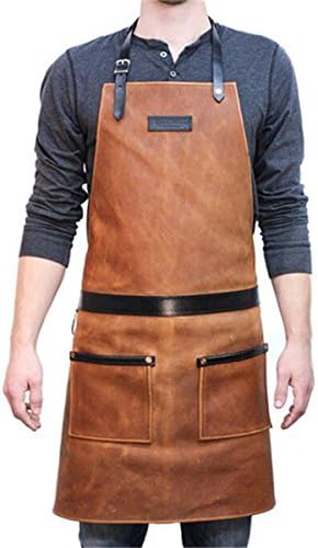 VANORIG Waxed Canvas Apron Work Tool Apron with Pockets Cooking Kitchen Aprons Home Gardening Apron for Men Women