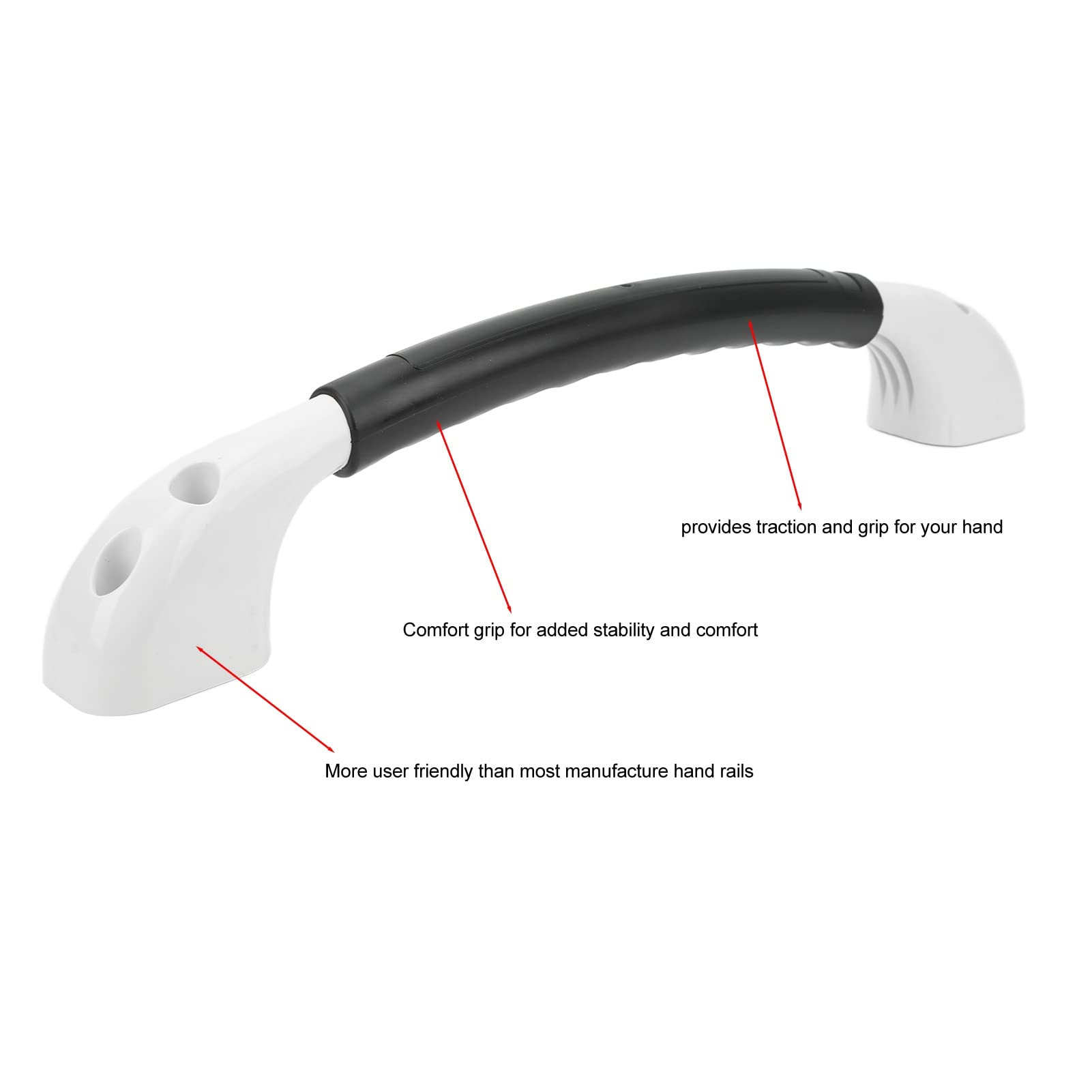 RV Handrail,Handrail Door Bar Assist Grab Handle Universal Fit for RV Travel Trailer Campers Cargo Trailer Yacht Boat - Image 2