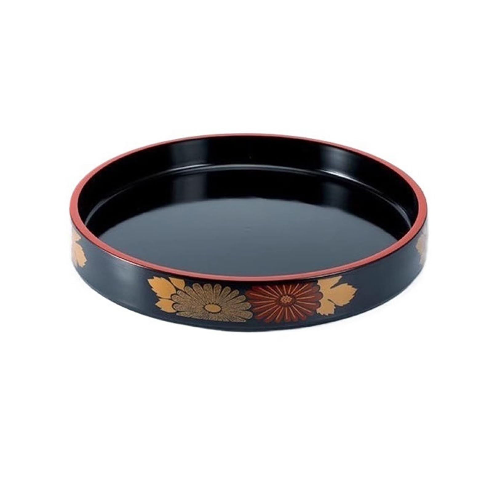 Mw9sBd8rF Shallow Flower Bowl Resin Tray Chinese Flower Saucer with Floral Patterns(Medium)