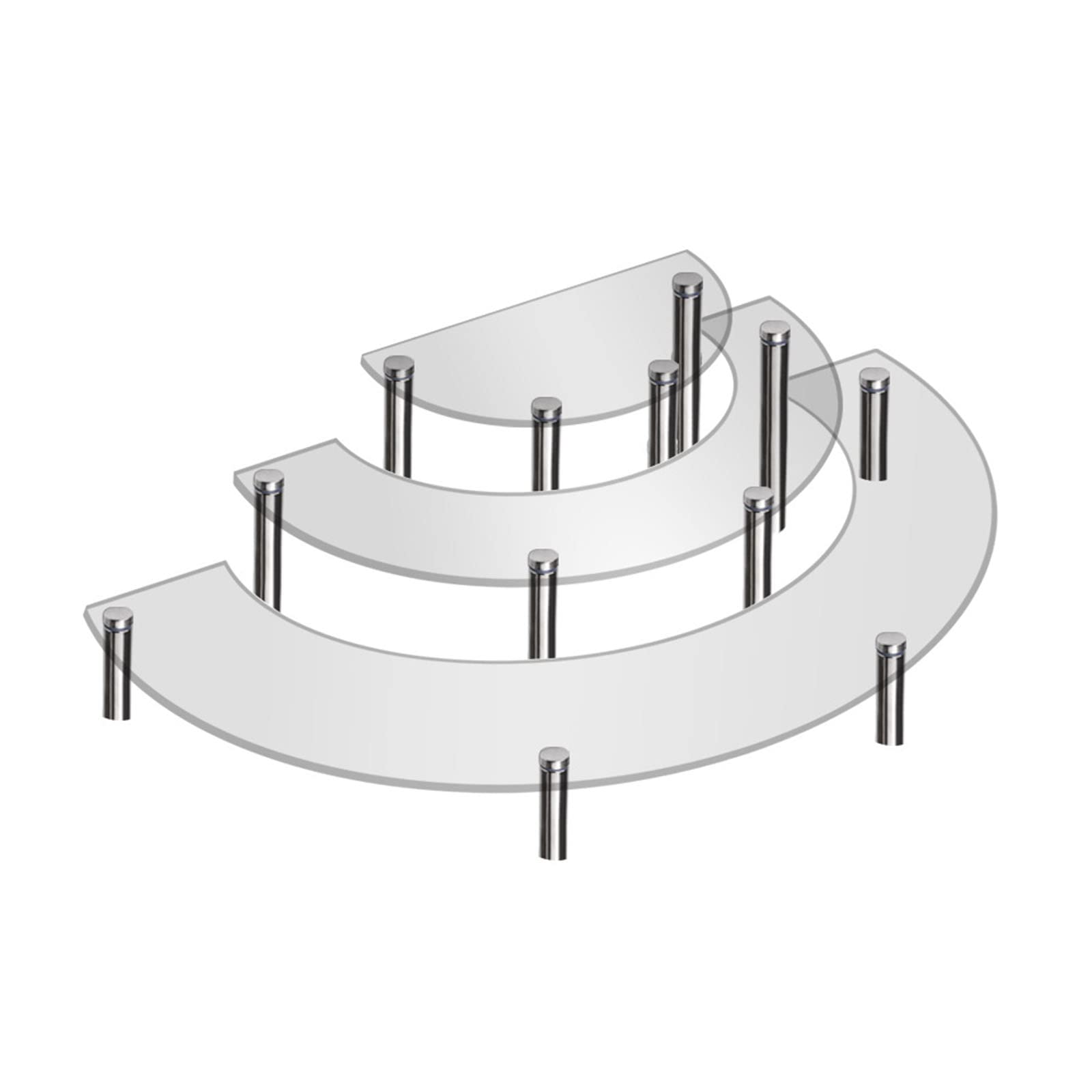 Jazuaiao 3pcs / set Acrylic Cake Display Rack Multipurpose Show Stand Bracket Supplies for Wedding Birthday Festival Party Dessert Cupcake Display Rack