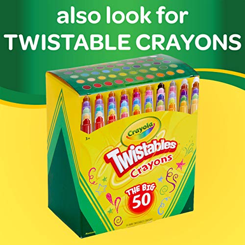 Crayola Twistables Colored Pencil Set (50ct), Kids Art Supplies