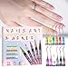12 Colors Nail Art Pens Set,Nails Arts Markers Polish Pen for 3D Nail Arts,12 Colors Nails Point Graffiti Dotting Pen,Drawing Painting Liner Brush for DIY Art Beauty Adorn Manicure Tools