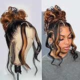 200% Density Full 360 Lace Front Wigs Human Hair For Women Ombre Lace Front Wig Human Hair Glueless Wigs Human Hair Pre Plucked With Baby Hair Body Wave Lace Front Wigs Human Hair Brazilian Virgin Human Hair Lace Front Wigs (22 Inch, 360 Lace Front Wigs Human Hair)