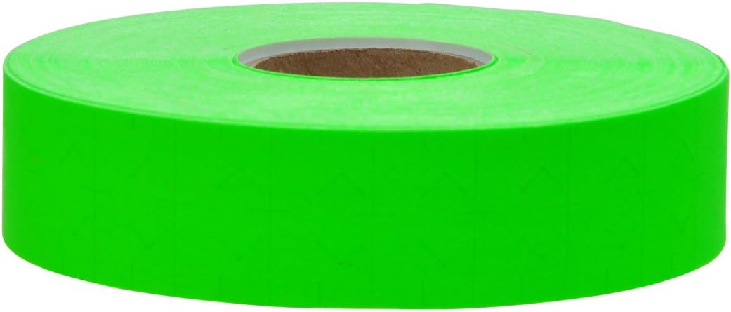 Fluorescent Green Pricing Labels to fit Monarch 1131 Pricers. 8 Rolls with 1 Free Ink Roller.