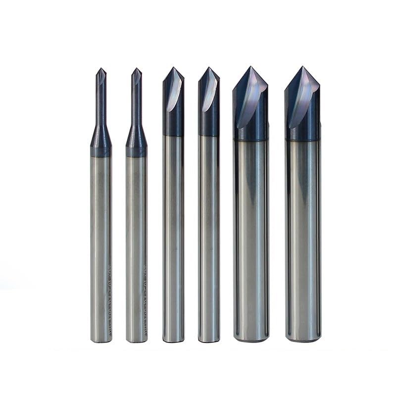 Frez fazowania z węglika spiekanego do gratowania krawędzi V Grove Router Bit 3 flety CNC End Mill,12xP12x75Lx120d