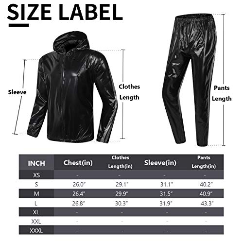 MulYeeh Weight Loss Sweat Suit Heavy Duty Full Zip Sauna Suit Fitness Exercise Gym Suit for Men Women